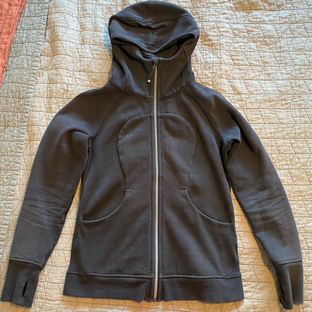 Lululemon womens black scuba hoodie size 12